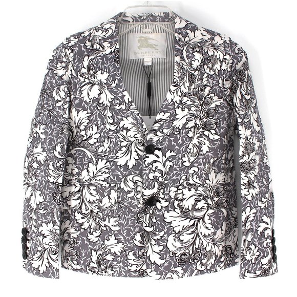 BURBERRY Children Floral Grey Blazer size 10 Y NWT